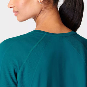 Ropa de verano ecológica más vendida, camisetas de manga larga de secado rápido para mujer, 100% de algodón, transpirable, de alta calidad, al por mayor - Product Image 5