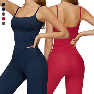 เสื้อกล้ามโยคะผู้หญิง EBX3127 แบบไม่มีแขน ดีไซน์หลังเว้า สายคู่ เสื้อกีฬาสำหรับวิ่งออกกำลังกายกลางแจ้ง - Product Image 5