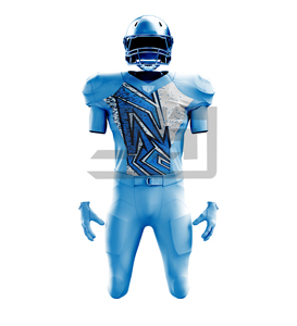 Uniforme de Fútbol Americano Personalizado, Conjunto de Jersey y Pantalones Sublimados, Transpirable, de Secado Rápido, Antibacteriano, Unisex, Manga Corta, para Equipo - Product Image 2