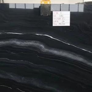 Dalles et carreaux de marbre noir de carbone naturel indien, veines blanches, design moderne, pour salle à manger, sol, usage commercial intérieur - Product Image 6