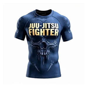 In Stock Long Sleeve <b>UV</b> <b>Protection</b> Rash Guard Quick Dry Breathable Surf <b>Swimwear</b> for Adults Digital Print Swim Shirt - Product Image 2