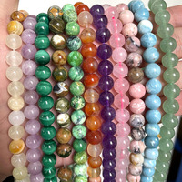 Perles en vrac de pierres précieuses naturelles rondes, grandes perles lisses pour la fabrication de bijoux DIY 14MM 16MM 18MM, 38CM