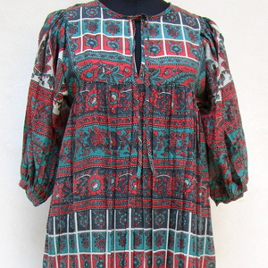 2025 vente en gros Collection cravate teinture longue Maxi col en v demi manches rayonne tissu ample robe avec fente latérale printemps caftans - Product Image 1