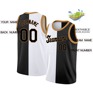 Camisetas de Baloncesto de Moda 2025 en Blanco, Negro y Marrón, Camisetas de Baloncesto Baratas al por Mayor, Ropa de Baloncesto Personalizada Digital - Product Image 2