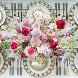 Flower Rattan Placemats Rattan Placemat Round Wicker Woven Placemat for <b>Table</b> - Product Image 2