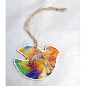 เครื่องตกแต่งทำจากไม้ต้นคริสต์มาสของตกแต่งบ้านสำนักงานเครื่องลายครามรูปดาวคริสต์มาสงานฝีมือ - Product Image 4