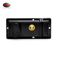 Serrure de porte noire, loquet de sécurité nocturne pour portes |   Corps de serrure en alliage de zinc de 60 mm avec cylindre à noyau en laiton