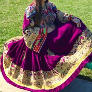 Vestido afgano cómodo y ligero más vendido con cuello redondo, vestido afgano Kuchi hecho a mano de la mejor calidad para mujer - Product Image 5