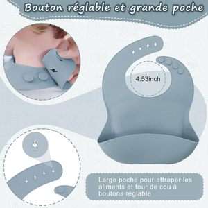 Ensemble de 11 pièces d'assiettes et tasses pour bébé, couverts pour enfants, ensembles de vaisselle, cuillère pour bébé, bavoir <span class=keywords><strong>en</strong></span> <span class=keywords><strong>silicone</strong></span>, assiette <span class=keywords><strong>en</strong></span> <span class=keywords><strong>silicone</strong></span> antidérapante sans BPA - Product Image 2