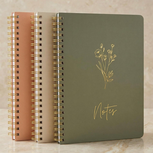 Quaderno A5 Personalizzato <span class=keywords><strong>con</strong></span> Logo, Rilegatura a Spirale Dorata, 25 Fogli, Copertina Rigida, Portatile, per Regali Aziendali <span class=keywords><strong>e</strong></span> Branding - Product Image 1