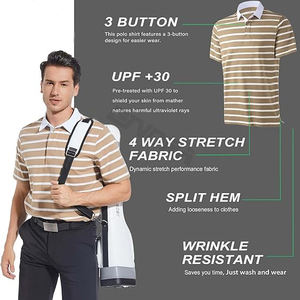 T-shirt polo élégant et décontracté pour hommes pour 2024 Vêtements quotidiens sans effort Tissu jersey respirant Design imprimé - Product Image 4