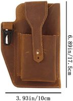 Étui de téléphone en cuir durable, imperméable, antichoc, avec fonction porte-ceinture et portefeuille, compatible avec tous les téléphones mobiles