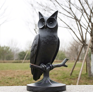 تمثال نحاسي حديث مخصص على شكل بومة، ديكور منزلي، قطعة فنية قابلة للتجميع، مصقول ومطلي بتقنية الصب - Product Image 6