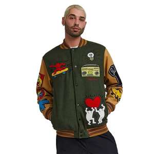 Veste universitaire décontractée à col montant personnalisée de haute qualité pour hommes 100% coton coupe-vent hiver chaud prix raisonnable - Product Image 5