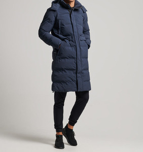 Custom Premium Quality Canvas Winter Puffer <b>Jacket</b> for Men Breathable Windproof <b>Mandarin</b> <b>Collar</b> Hooded Comfortable Cotton Lining - Product Image 6