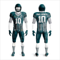 Uniformes de Fútbol Americano Sublimados Personalizados, Venta Directa de Fábrica, Conjuntos de Camisetas Transpirables de Malla para Equipos