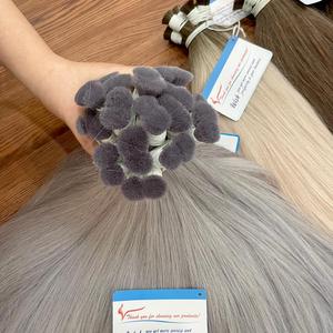 สินค้าคุณภาพสูงสีเงินผมต่อแบบตรงคุณภาพสูงมากไม่พันกันพร้อมส่งในสต็อก - Product Image 2