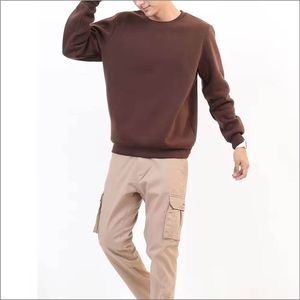 Sudadera de manga larga para hombre de peso pesado, sudadera básica de calidad Premium de ajuste Regular, sudadera bordada sólida limpia Tie-Dye otoño - Product Image 5