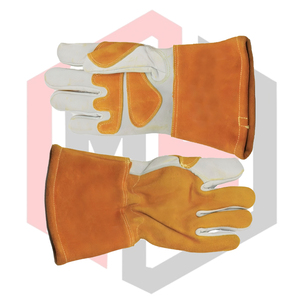 Guantes de Soldadura de Cuero Reforzado Resistentes al Calor Extremo, Resistentes, Industriales, Cosidos con Hilo, de Seguridad, para Bomberos, 16 Pulgadas, 7 oz - Product Image 5