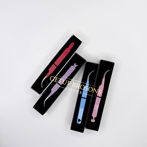 Poudre bleue, rose, violette, rouge, motifs découpés en diamant, acier inoxydable, anti-magnétique, anti-statique, fibre courbe dentée - Product Image 6