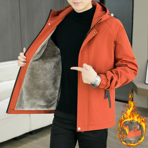 Chaqueta de Forro Polar para Hombre, Estilo Holgado con Capucha, Diseño de Logotipo Personalizado OEM, Estilo Grueso de Lana de Cordero - Product Image 3