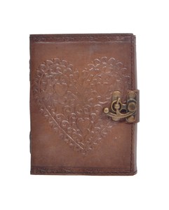 สมุดปกหนังรูปหัวใจสลักลายนูนสมุดโน้ตรักสมุดโน้ตโน้ตบันทึกเกี่ยวกับบทกวีของวิทยาลัยสมุดแพลนเนอร์การเดินทาง - Product Image 5