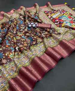 Prêt à Porter Saree avec Blouse en Coton et Dentelle - Product Image 3