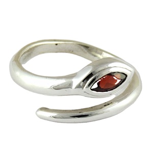 Anillos de Plata de Ley 925 con Granate para Mujer, Joyas Shri Ashapura, Estilo Bohemia, Engaste de Bisel, Aniversario de Bodas - Product Image 1