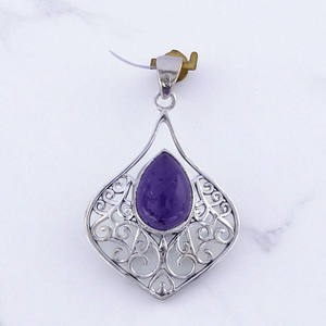 Colgante de piedras preciosas Refinado 925 Plata de ley Artesanal Hecho a mano con joyería única hecha a mano - Product Image 2