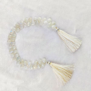 Piedra lunar de arcoíris Natural, 10x7mm, cuentas de piedras preciosas talladas en forma de pera, hebra de cuentas de piedras preciosas sueltas, piedras preciosas curativas sueltas - Product Image 2