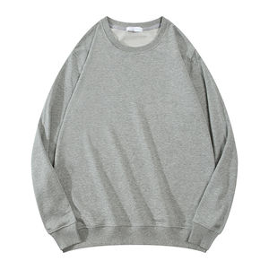 Automne hiver nouveaux hommes décontracté col rond pull à capuche XS taille personnalisé coton laine manteau solide impression en relief approvisionnement en gros - Product Image 6