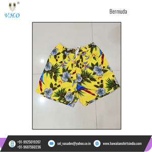 Pantalones cortos informales de algodón para hombre, Bermudas de estilo de moda, pantalones cortos de playa de cintura elástica, de proveedor indio - Product Image 2