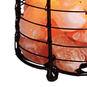 OEM <b>Natural</b> Himalayan Salt Iron Basket Lamp High-Grade 100% Pure Customized Half Cut Shape Beautiful <b>Natural</b> <b>Crafts</b> - Product Image 3