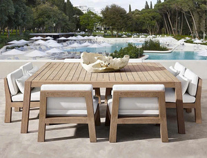 Canapé de jardin en aluminium ou en bois d'acacia, ensemble de meubles de patio pliables, canapé d'extérieur 6 places, style minimaliste. - Product Image 6