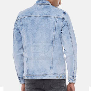 Veste en jean pour homme à manches longues, couleur unie, prix d'usine, avec service OEM, tailles adultes - Product Image 6