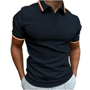 Hot Selling Custom Logo Knitted Casual Golf for Shirt for Men-Quick Dry Short Sleeve 100% Cotton <b>Fabric</b> - Product Image 5