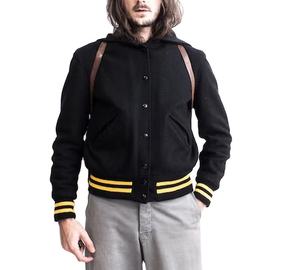 Chaqueta Varsity 100% Lana para Hombre, Talla Grande, Transpirable, Estilo Urbano, Invierno, Alta Calidad, Casual y Deportiva - Product Image 1