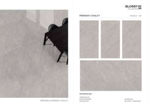 GrandX - Baldosa de Porcelana Brillante de 600x1200, Formato Grande, Superficie Pulida Premium, para Paredes y Pisos, Diseño Interior y Exterior Moderno Plus - Product Image 4