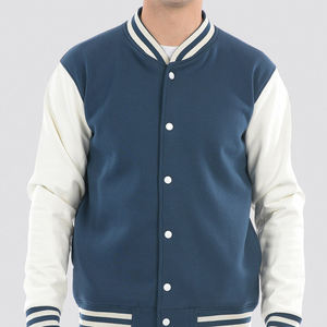 OEM Custom Logo Varsity <b>Jacket</b> for <b>Men</b> <b>Thin</b> High Street Stand Baseball Bomber with Embroidery Winter Letterman <b>Jacket</b> - Product Image 2