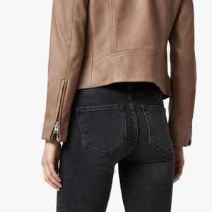 Chaqueta de Cuero para Mujer 2025, Profesional, de Alta Calidad, con Logotipo Personalizado, Transpirable, de Manga Larga, Material de Cuero - Product Image 6