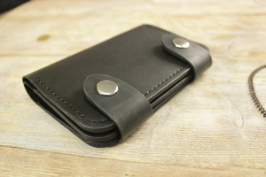 กระเป๋าคลัทช์หนังแท้สไตล์วินเทจของผู้หญิงกระเป๋าสตางค์ยาวสีทึบเปิดช่องใส่บัตรหลายช่องสีตามสั่ง - Product Image 5