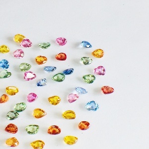 Forme de coeur multi-saphir naturel Qualité AAA avec origine Kanchanaburi Prix raisonnable Certifié IGI - Product Image 2