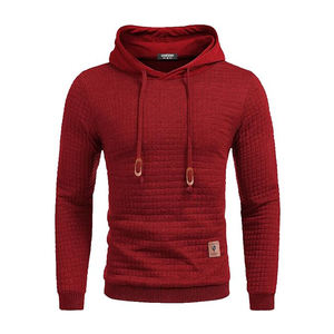 Sweat à capuche gaufré tendance et élégant pour hommes, vêtements décontractés légers et confortables de toutes les couleurs pour l'hiver - Product Image 1