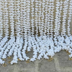 Jazmín brotes flor artificial boda Mehndi fiesta puerta colgante decoración tradicional Nikah telón de fondo: elegante blanco roto - Product Image 5