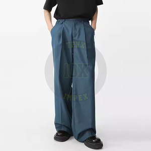 Pantalon baggy pour hommes jambe large coupe décontractée pour streetwear décontracté ou salon - Product Image 1