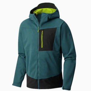 Veste softshell légère à capuche en toile pour homme, coupe-vent et imperméable, fermeture éclair intégrale - Veste bomber unisexe pour l'hiver - Product Image 1