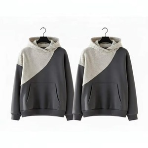 Sweat-shirt à capuche unisexe personnalisé, coupe classique, color block, tricoté, 100% coton, respirant, décontracté, pour l'automne, vente en gros OEM - Product Image 6