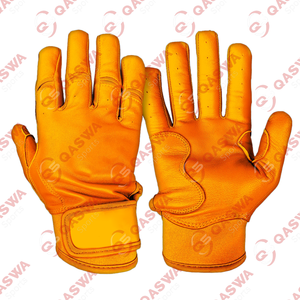 High Quality Light Blue Color Professional Custom Baseball Batting Gloves Short Cuff Hand Protection Baseball Batting Gloves - Product Image 2