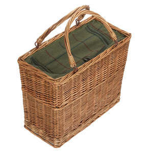 Red <b>Hamper</b> Green Tweed Rectangular <b>Wicker</b> Cooler Box <b>Basket</b> - Product Image 2