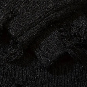 Premium New Design Distressed 100% Cotton Fleece <b>Pullover</b> <b>for</b> <b>Men</b> Streetwear Y2K Custom Made Regular Fit Solid Pocket Sweatshirt - Product Image 6